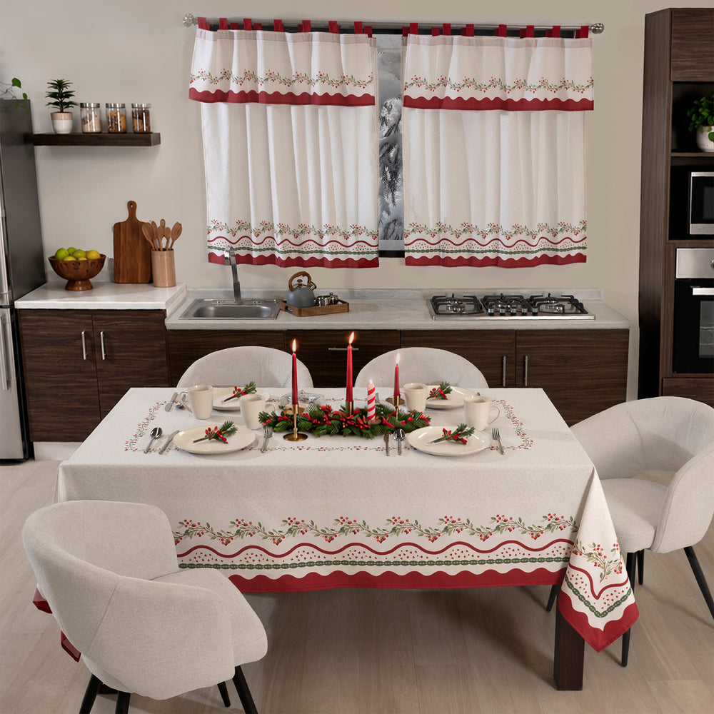 Cortinas De Cocina Dulce Navidad C