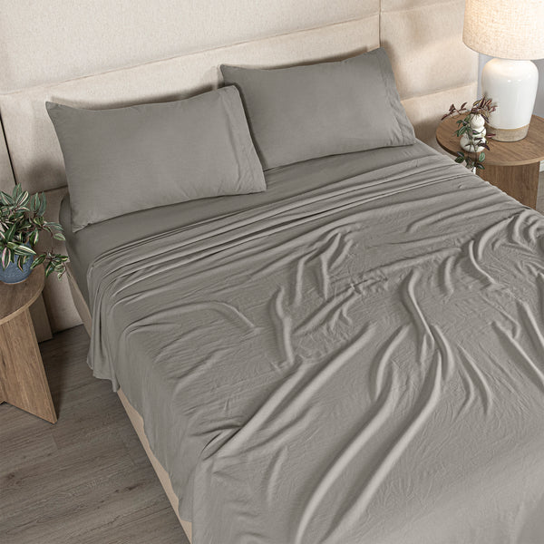 Sábanas Viasoft Washed Gris