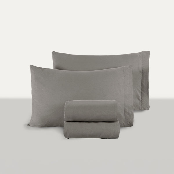 Sábanas Viasoft Washed Gris