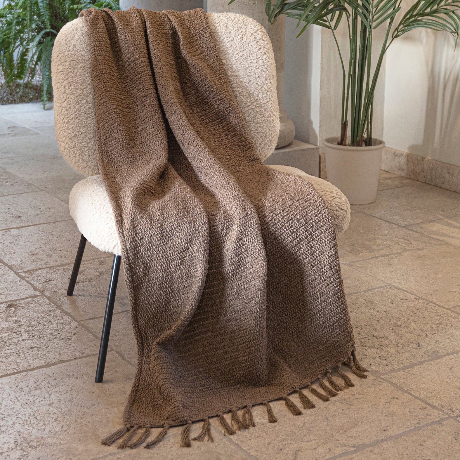 Cobertor Decorativo Bucle Latte FRAZADA