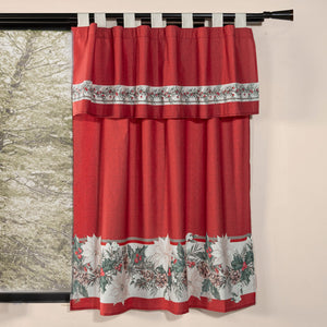 Cortina De Cocina Flor De Navidad C