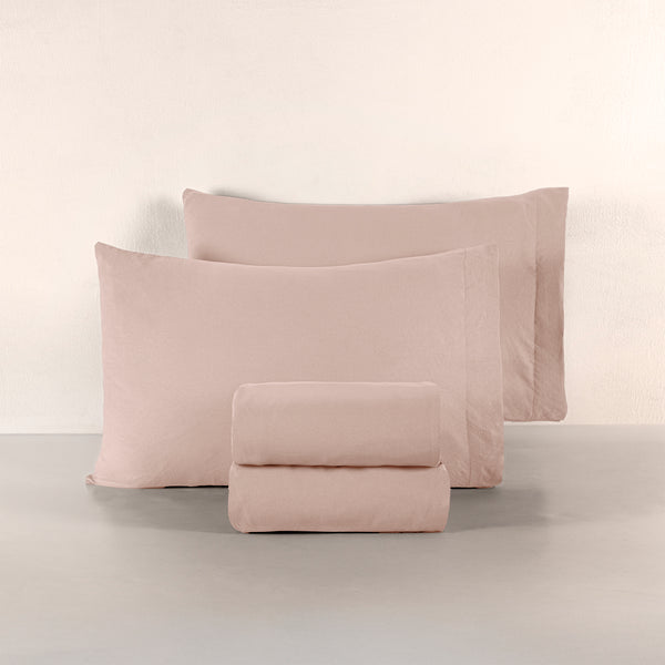 Sábanas Viasoft Washed Rosa MAT