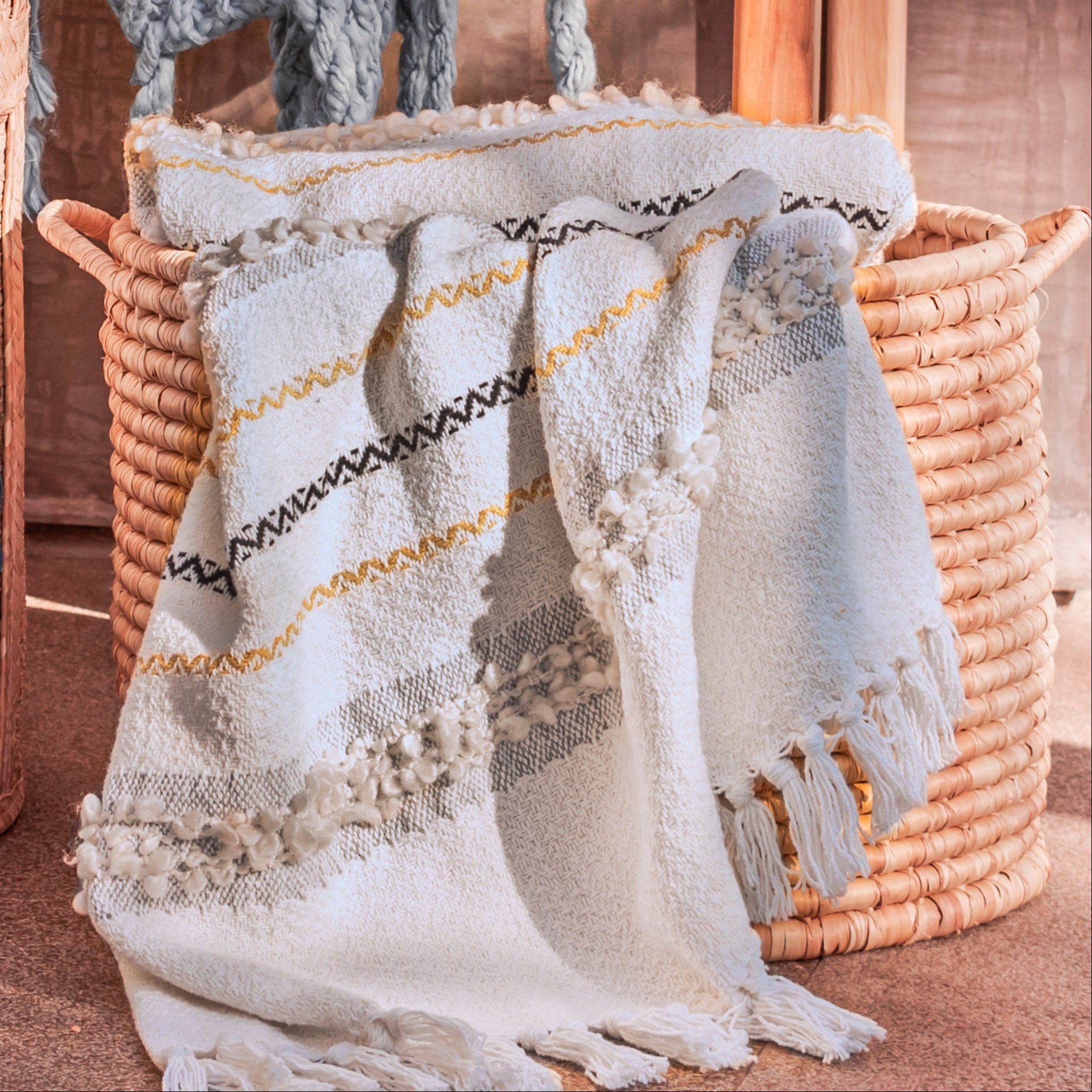 Textiles Mumbai Beige FRAZADA